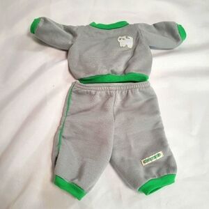 VTG Cabbage Patch Kids Coleco Gray Green Kitty Cat Sweats Shirt Set